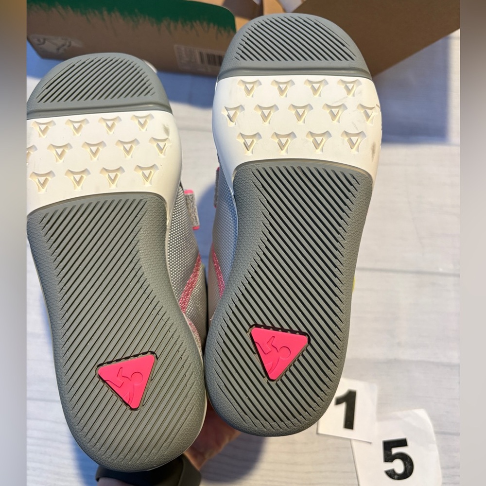 Plae max silver Kids Shoes with Pink Accents - Picture 3 of 5